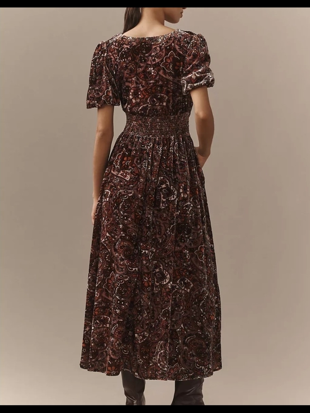 Anthropologie Katerina Button-Front Dress: Velvet Edition - Picture 3 of 8